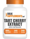 BulkSupplements.com Tart Cherry Extract Kapsulas- Tart Cherry Supplement, Tart Cherry kapsule 500mg - vir antioksidanta, brez glutena, 1 kapsula na servacijo, 240 Veg kapsule (paka po 1)
