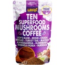 WIXAR Superfood goba kava - Instant Coffee Powder, Deset Superfood ekstrakti z levjo grivo, Turčija rep, Reishi, Chaga, Shiitake, Ashwagandha, Rhodiola Rosea, Elderberry, 5oz gob dopolnilo