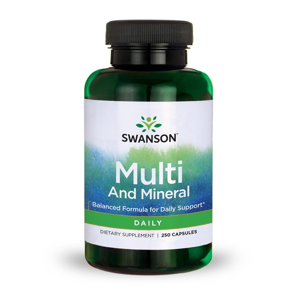 Swanson Multi in Mineral Daily Moške multivitaminske multimineral health dodatek 250 kapsule (kap)