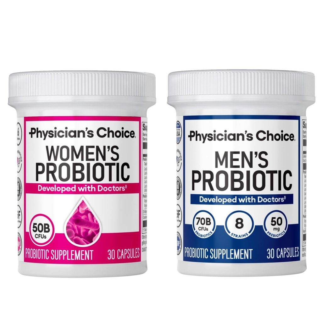 Njegova & njena probiotična mešanica - moški probiotik(30ct) + ženski probiotik(30ct)