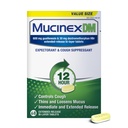 Mucinex DM 12Hr Prebava v prsnem košu in kašelj Medicina za odrasle, Hladno in kašelj Medicina za presežne sluzi Relief, 600 mg Guaifenesin & 30 mg Dextrometorfan HBr, 68 Bi-Layer tablete