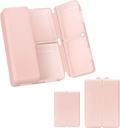 FY 2 Pcs Daily Pill Organizator, 7 Kompartmenti Prenosne tablete primer tabletke organizator,[Folding Design] Tablete Škatla za žepek za zadrževanje vitaminov,Cod olje jeter,Dobave in zdravila-Pink