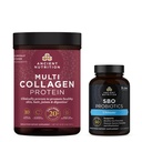 Ancient Nutrition SBO Ultimate Probiotics Kapsule, 60 Count + Multi colagen Protein Powder, nearomatizirana, 45 Serving