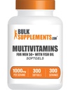 BulkSupplements.com Multivitaminski za moške 50 Plus softgels - moški dnevni vitamini, multimineralni dodatek - Popoln multivitaminski z ribjega olja - 1 Softgel na strežbo, 300 Število (Pack od 1)