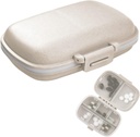 1Pack potovalne tablete Organizator, 8 Kompartmenti Prenosne tablete Primer, majhne tablete Škatla za žepno zaporno zaporno zdravilo Vitamin Container Beige