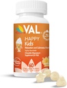 VAL Magnezij za otroke, visoka absorpcija Magnezij za pomiritev, sprostitev, Fokus, Magnezij Glicinat, Citrat, Taurat Vključuje vitamin B6, D, C, brez sladkorja, Vanilla - 60 Žvečljive tablete (Pack of 1)