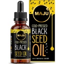 Maju Superfoods Black Seed Oil - 3 krat TQ, hladno prezentiran, velikost potovanja, 100% turško črno seme Cumin Oil, tekoče čisto črno seme, steklena steklenica, 2 Oz