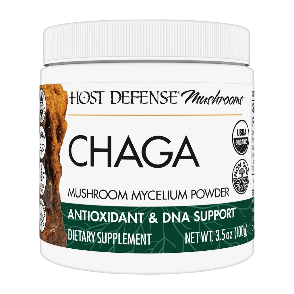 Host Defense Chaga Powder - Podpora imunskega sistema - Chaga goba Powder za antioksidant podporo dejavnosti - prehranska goba dodatek - 3.5 oz (66 Serving)*