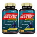 2 Paketi 60 caps Testosteron dopolnila Booster za moške, ekvivalent 10000mg - naravna stamina, vzdržljivost in moč dodatek - rast mišic, povečanje zmogljivosti, energija
