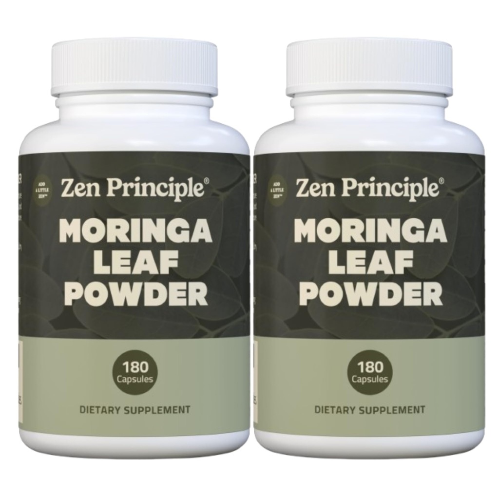 Zen Princip Organic Moringa Oleifera. Ultrapremij. Zagotavlja vse naravne energije Boost in multi-vitamin. Raw Superfood, Vegan, brez GSO in gluten. 360 Kapsule.