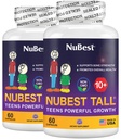 NuBest Tall 10+ - Advanced Bone Strength Formula - Podpora Imuniteta, Zdrav razvoj in Optimalna Wellness - za otroke (10+) in najstnike, ki pijejo mleko dnevno - Pack 2 