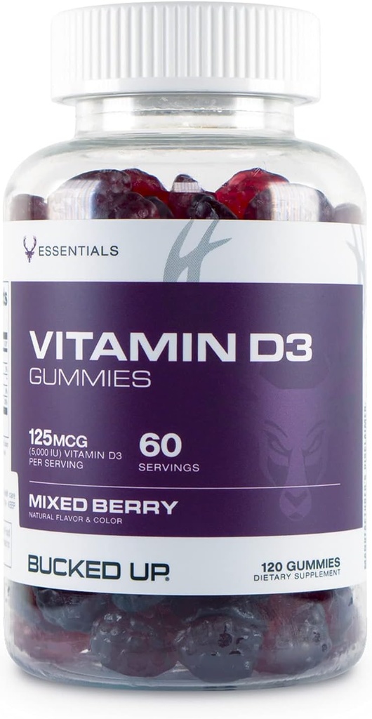 Zmečkan vitamin D3 125mcg, 120 Gummies - esencialne