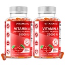 Vitamatski vitamin brez sladkorja A 25000 i.e. (Retinil Palmitate) - naravna jagodna aroma - 120 na pektinu osnovani gumiji (2 steklenici)