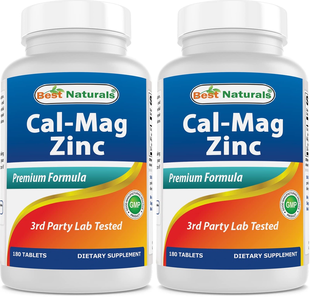 2 pakiranji - najboljši naravni kalcij magnezijev cink - 180 tablet - Essential Cal Mag cinkov mineral kompleks (skupaj 360 tablet)