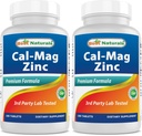 2 pakiranji - najboljši naravni kalcij magnezijev cink - 180 tablet - Essential Cal Mag cinkov mineral kompleks (skupaj 360 tablet)