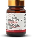 Bee in You Royal Jelly z Ginseng tablete, Propolis Extract, 60ct, 100% naravna Superfood, Ultra Pure, Imunska podpora dodatek, Antioksidanti, Keto, Paleo, Gluten-free