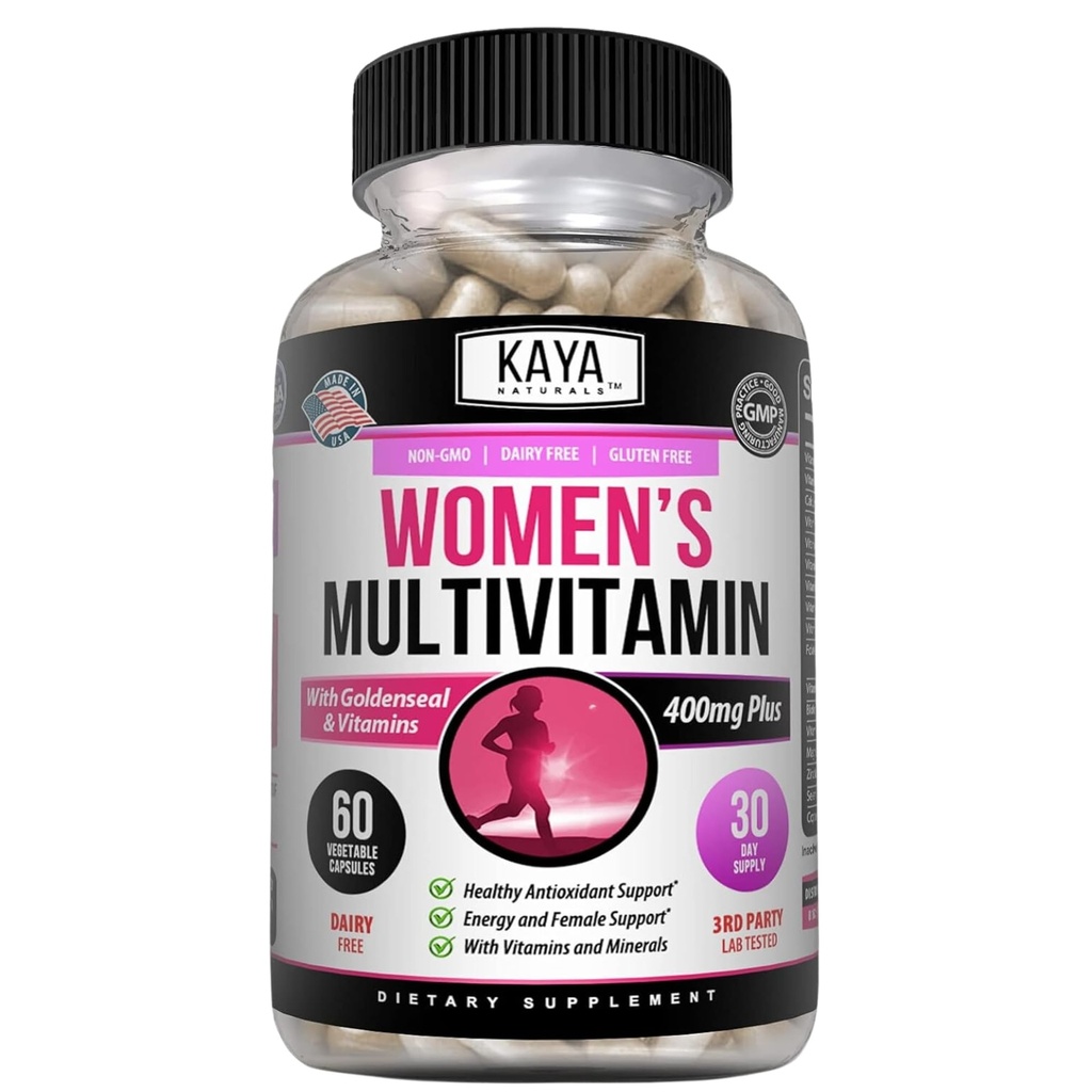 Kaya Naturals ženski multivitamin, splošno zdravo antioksidant, in imunske podpore, vitamini A, D, C, E, Biotin, Folna kislina, & Multi-Mineral, Energy & Presnova Vitamin dodatek 60