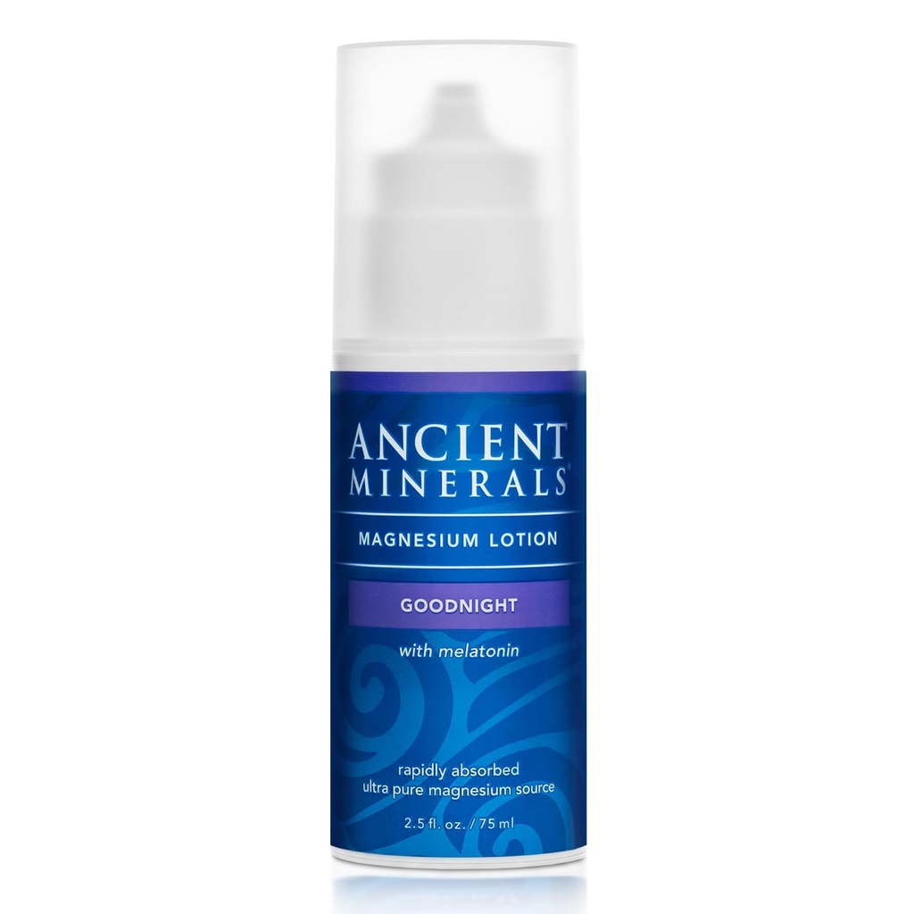 Antični minerali Magnezij losjon Nočna krema vsebuje melatonin z magnezijevim kloridom in OptiMSM topikalno nočno vlažilno losjon(2.5oz)