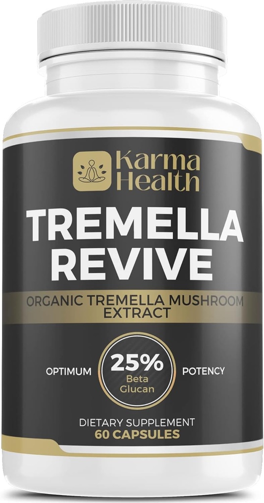 Tremella gobe v prahu Kapsule - stisnjeno belo snežne gobe v prahu dodatek - 25% beta glukan vsebina, Vegan & GSO brezplačno. Snežne glive organski dodatek