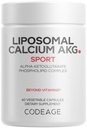 Koda Liposomski kalcij AKG dodatek - Kalcijev alfa-ketoglutarat - 2-mesečni dovod - liposomska dostava - 1 kapsula na serviranje - ne-GMO, Gluten-free - 60 kapsul