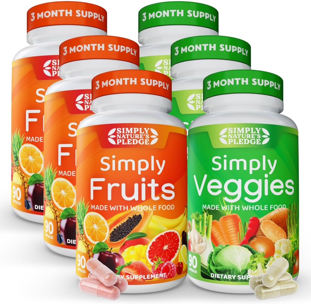 Preprosto zaprisežena narava - pakirana z 42 različnimi sadeži in zelenjavo - 3 mesece dobava - izdelana s polno hrano Superživila - z Aloe Vera - 100% Soy Free - 540 Kapsule