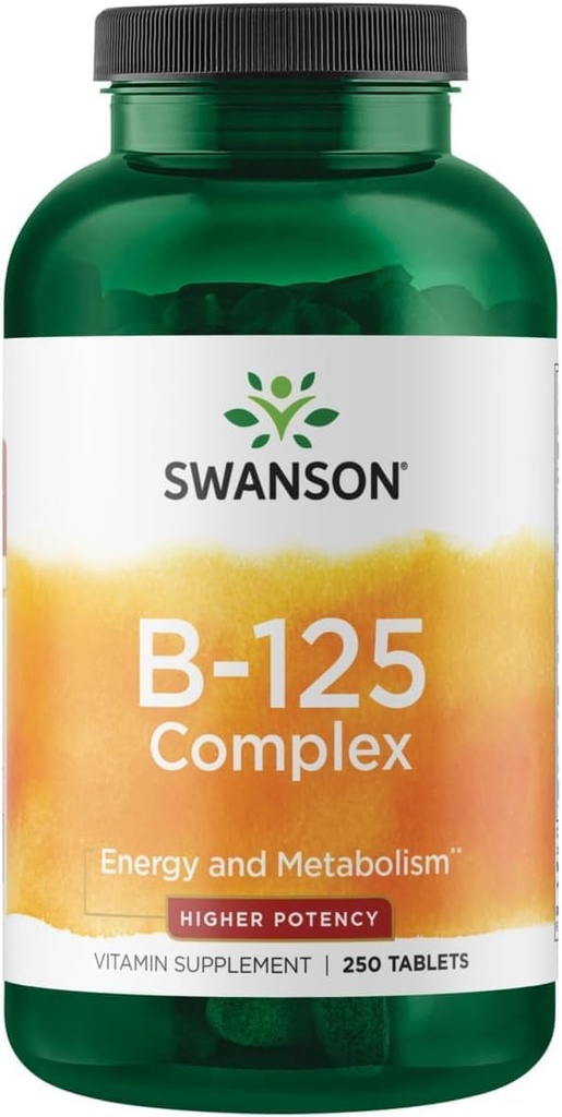 Swanson Vitamin B-125 Complex 250 zavihkov