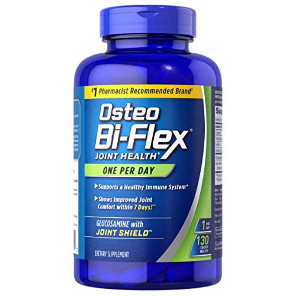 Osteo Bi-Flex Glukozamin z vitaminom D, 1 na dan Z Osteo Bi-flex, Skupno zdravje,130 Obložene tablete, 130 Število