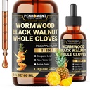 11in1 2100mg Črni Walnut Wormwood Cloves Tinture, Origano & 7 Več - Wormwood tekoče kapljice - Pineapple aroma - 2 FL OZ - 60 dni dobave