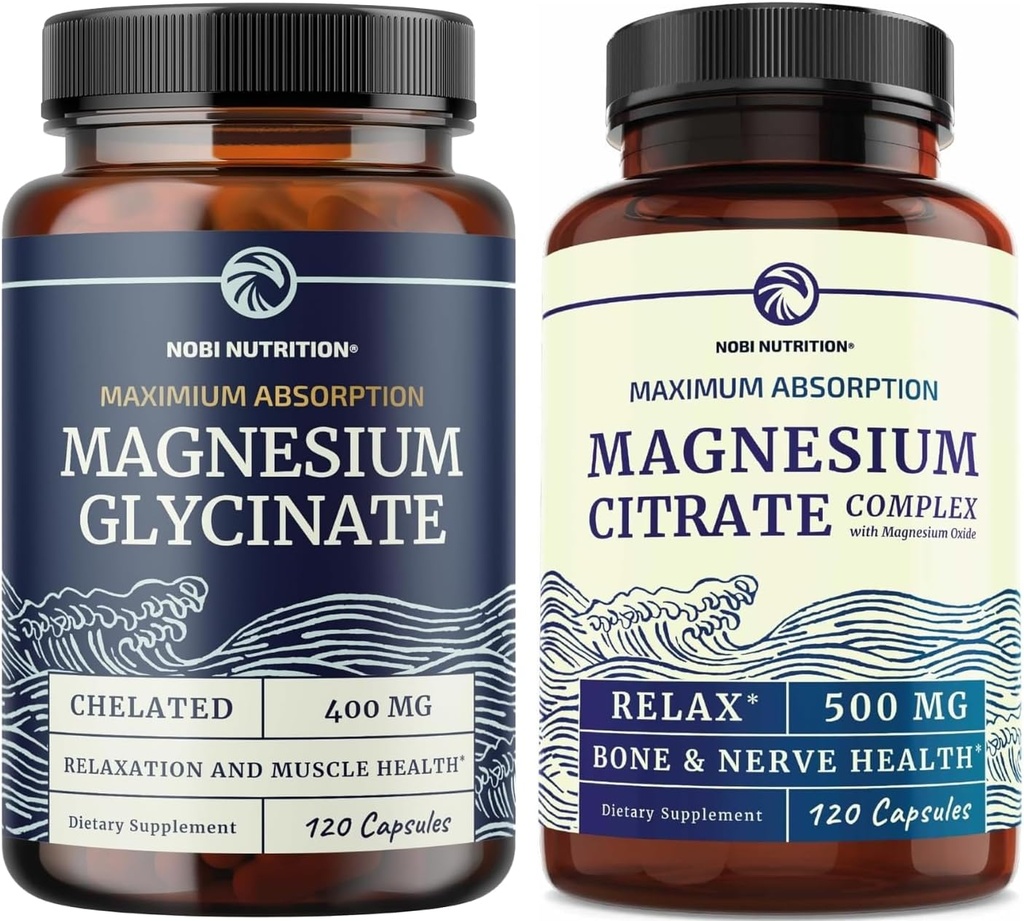 Magnezij Glicinat 400mg (120ct) & Magnezijev Citrat 500 MG (120ct) 