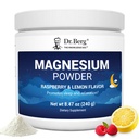 Dr. Berg Magnezij Glicinat Prašek za spanje, sprostitev, & Stress Relief - Zdaj vključuje vitamin D3 & cink - Okusna malina & limona aroma (50 strežbi) Magnezij v prahu - Magnezij pijača v prahu