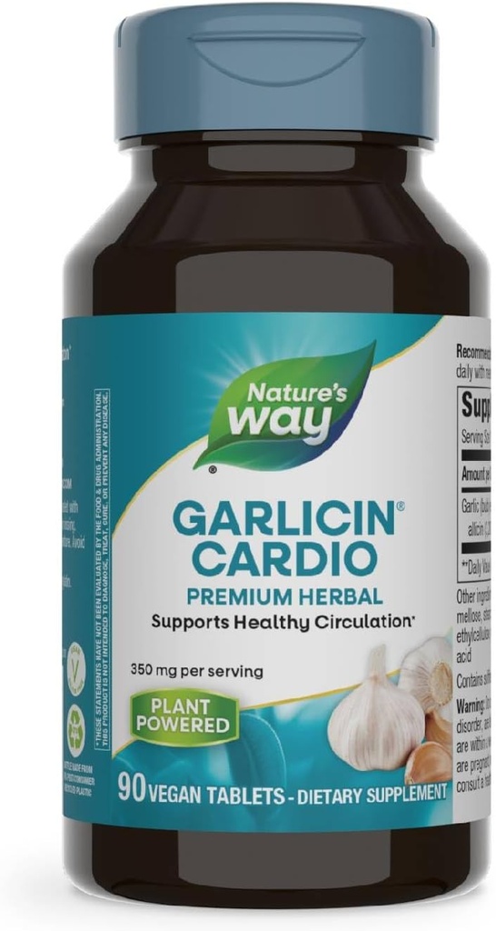 Naravna pot Česen Cardicino Premium Herbal Health Circulation Support* 350 mg na odmerek 90 tablet