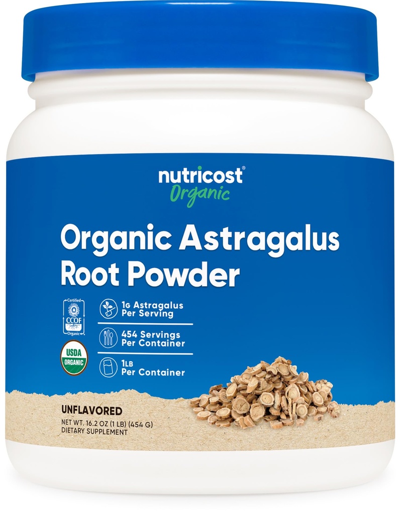 Nutricost Organski Astragalus korenski prašek 1LB - Gluten prost, ne-GMO, vegetarijanec