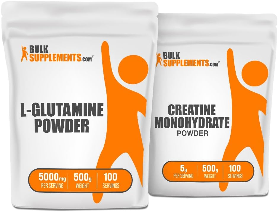 BulkDodatki L-glutamin 500g + Kreatin 500g