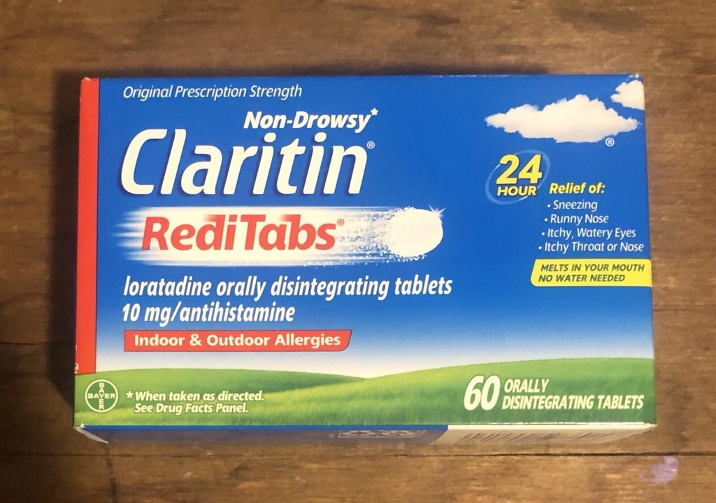 Claritin RediTabs 24 ur Alergija Medicina, Ne- Motna Alergija Relief, Loratadin Antihistaminiki tablete, 60 Število
