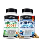 BioSchwartz Respiration & Imunska pljučna podpora dodatek s Quercetin (1 mesec oskrbe) Plus 17 v 1 Imunska podpora dodatek z antioksidanti (1 mesec oskrbe)