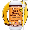 Natural Dog Company Wild Alaskan Salmon Oil Formula with Omega 3, Fish Oil for Dogs Supplement, Skin & Coat Dog Oil, Itchy Relief, Immune Support for Joints & Heart, Liquid Food Topper, 16 oz.