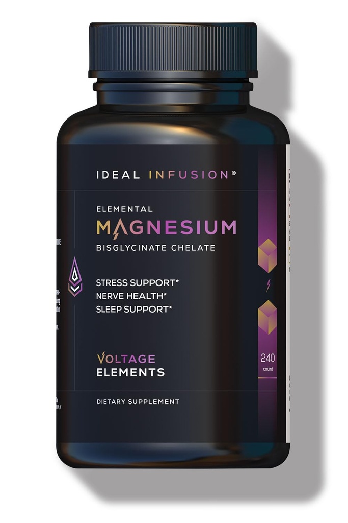 Napetost Elementi Magnezij Glicinat Chelate 2777mg - Spodbuja sprostitev & Deep Sleep - Elemental Magnezij 500mg (240 kapsul) Vegan