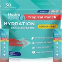 Elektrolit v prahu Hidracija brez sladkorja Packets Tropical Punch HydroMATE 30 palice