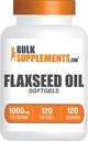 BulkSupplements.com Laneno olje Softgels - Laneno seme dodatek, Laneno olje 1000mg Softgels - Zeliščni dodatek, Gluten Free, 1 Softgel na Serving, 120 Število (Pack od 1)