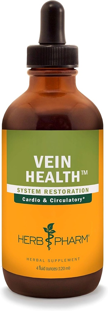 Herb Pharm Vein Health Liquid Herbal Formula za kardiovaskularni in cirkulacijski sistem podporo - 4 Ounce