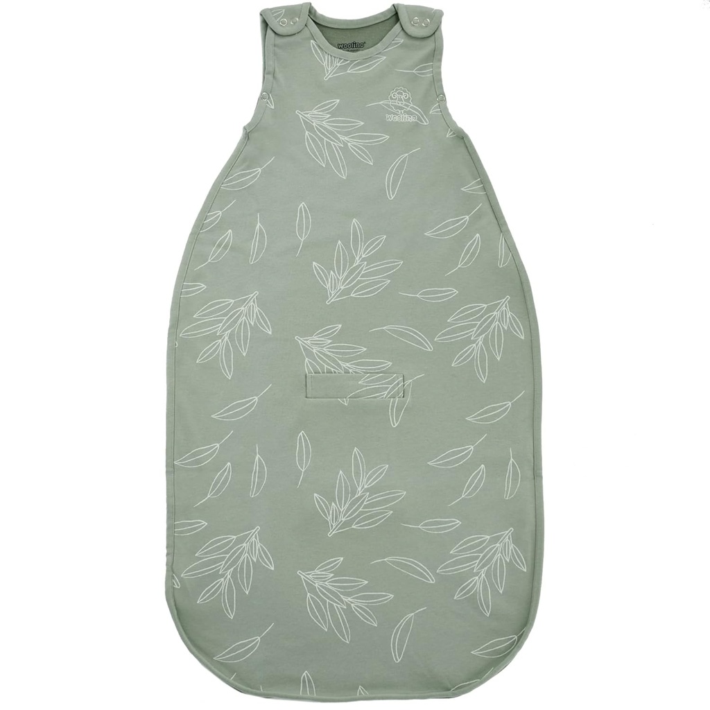 Wolino Merino Wool Ultimate Baby Sleep Sack - 4 Sezona Baby Nosite Blaket - Dvo-Way Zipper Nastavljiva spalna vreča za dojenčke in malčke - Universal Size (2-24 mesecev) - Sage
