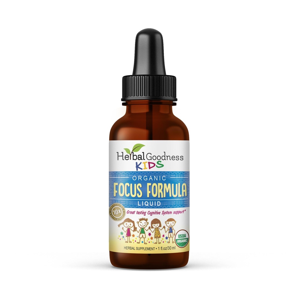 Fokus in pozornost dodatki 1oz - Fokus dopolnila z Ashwagandha za otroke & Natural Moringa Extract za serena in genij um - Non-GMO Focus Vitamini za otroke - Izdelano v ZDA