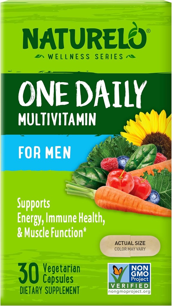 Naturelo, eno dnevno multivitaminsko kapsulo za moške, 30 števk