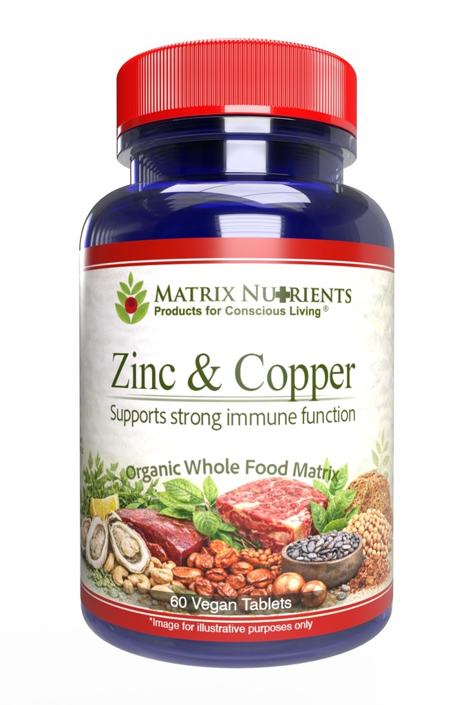 ZINC & Copper - LAB preizkušen za najvišjo čistost! Hitra absorpcija, 100% organske naravne sestavine - Massive Imunska podpora - Popravilo srca in telesa! - Veganske tablete (60ct)