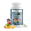 Imunska podpora GreeNatr z vitaminom C, D3, cink 50mg, Quercetin, Echinacea purpurea, Sambucus Bezgovina in ingver za popolno zaščito imunskega sistema - 60 kapsul (1 steklenica)
