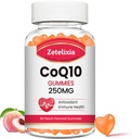 CoQ10 Gumies, 5X boljša absorpcija Koencim Q10 za celično energijo in antioksidant podporo, 60 Breskev