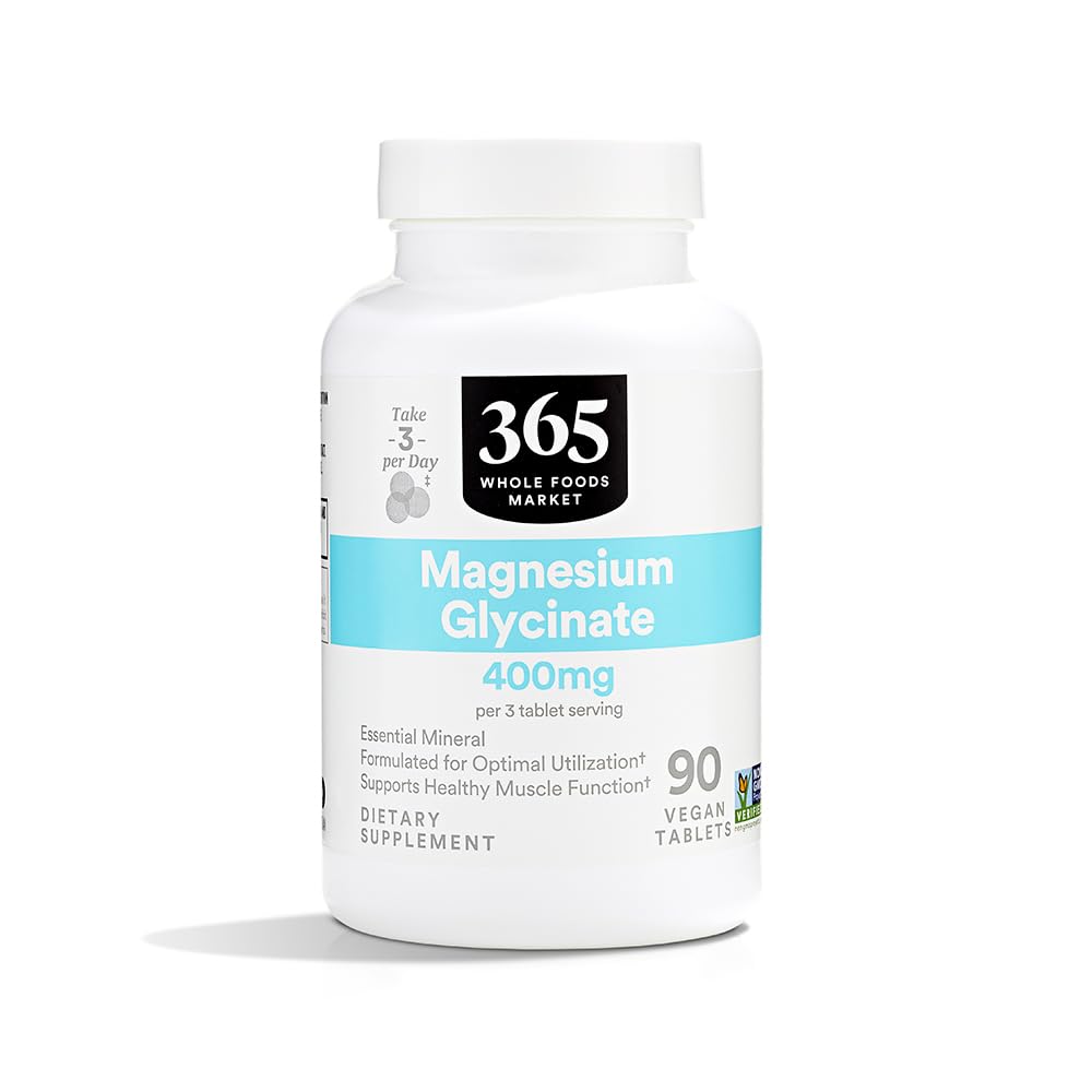 365 po celotnem trgu živil, magnezijev glicinat tablete, 400 MG, 90 Število