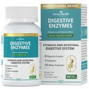 800 mg Prebavne encime za moške in ženske s probiotiki in organskimi prebiotiki, 8 ključnih encimov, proteaze, amilaze in lipaze za napihnjenost, lajšanje plina, ne-GMO 