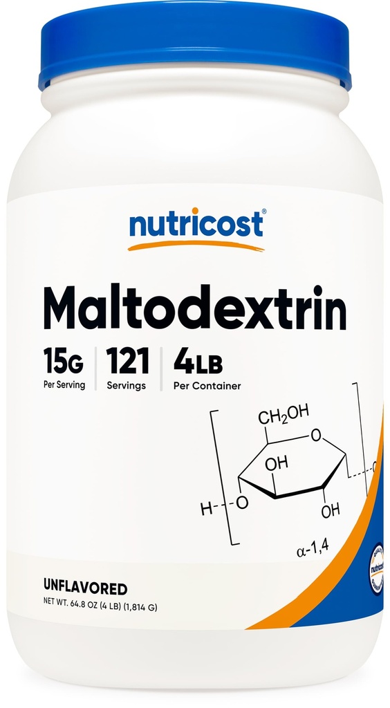 Nutricost Maltodekstrin prašek 4LBS - brez glutena, brez glutena, brez glutena