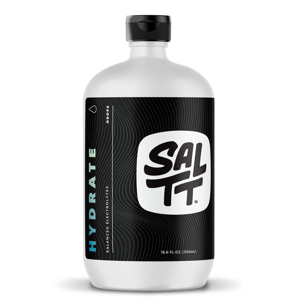 SALTT Hidratne kapljice - Keto diete - Intermittent Fasting - Imunska podpora - Gluten & Sugar Free - Paleo - Natrijev, Magnezij, Kalij & Trace Minerals - Unflavored - 18,6 fl oz